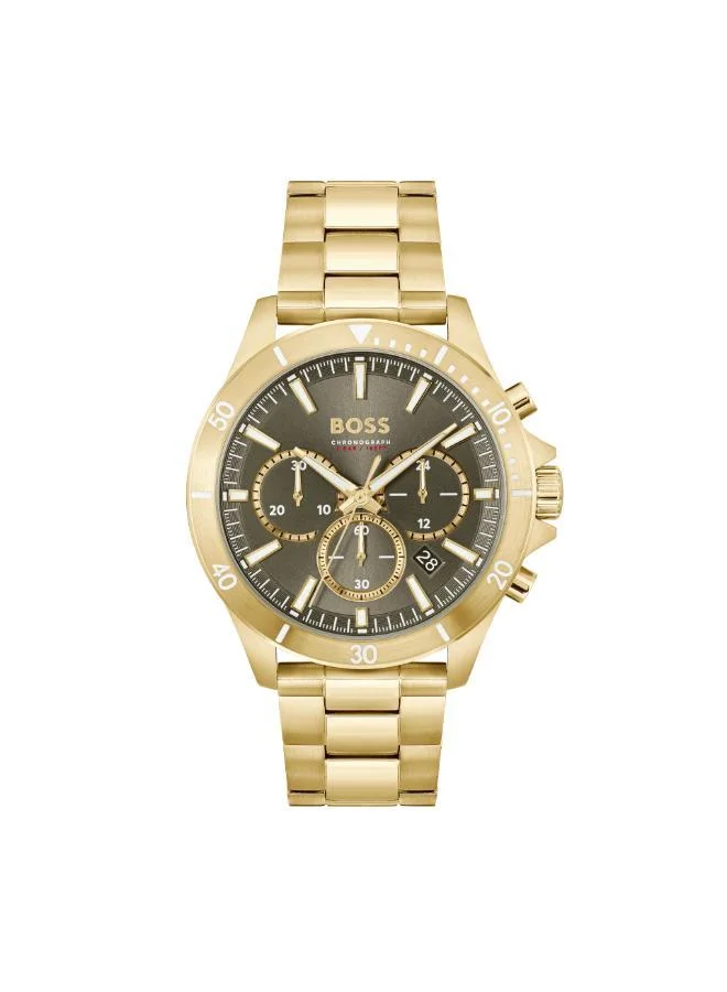 Troper Collection Chronograph Quartz Watch For Men With Gold-Tone Stainless Steel Bracelet - 1514059